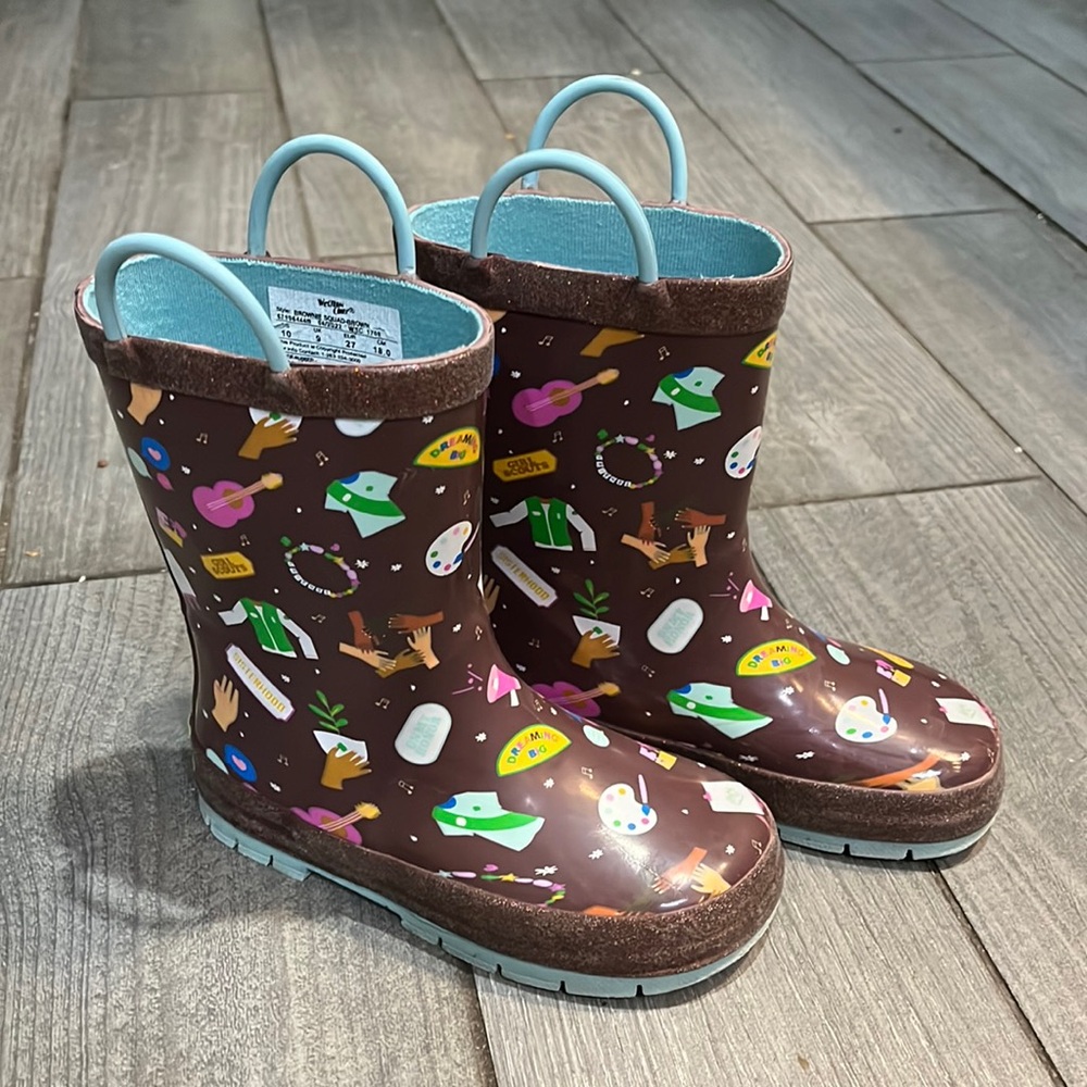 Western Chief Girl Scout Rain ☔️ boots size 10